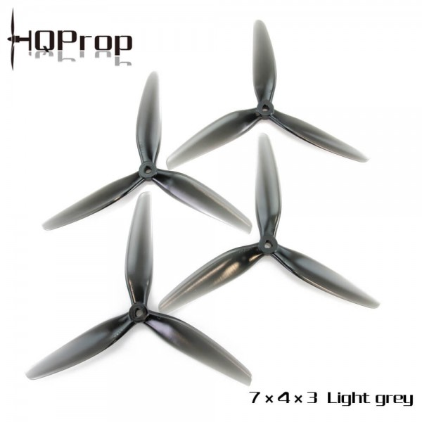 HQProp 7 Zoll Propeller DP 7x4x3 PC - 3 Blatt Props grau