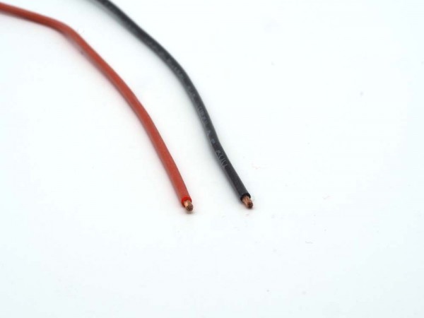 1m 0,5mm² ZWILLINGSLITZE verdrillt Silikonkabel Silikonlitze Silikon Kabel Litze 