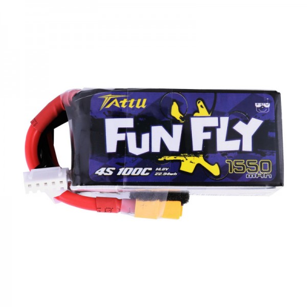 Tattu Funfly Series 1550mAh 4S XT60 14.8V 100C Lipo Ansicht